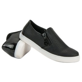 Zapatillas sin cordones negras negro 4