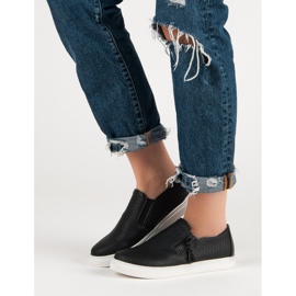 Zapatillas sin cordones negras negro 6