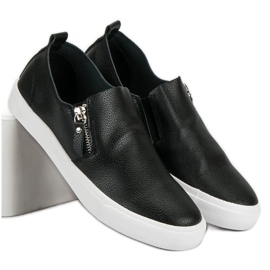Zapatillas con cremallera negro 4