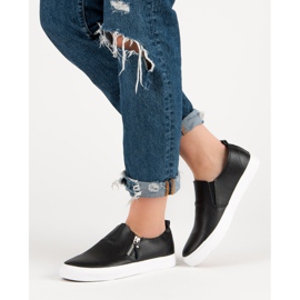 Zapatillas con cremallera negro 3