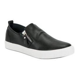 Zapatillas con cremallera negro 5