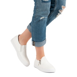 Zapatillas con cremallera blanco 1 Zapatillas con cremallera blanco 1