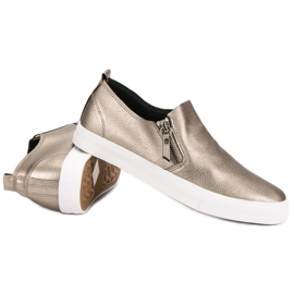 Zapatillas con cremallera amarillo 1