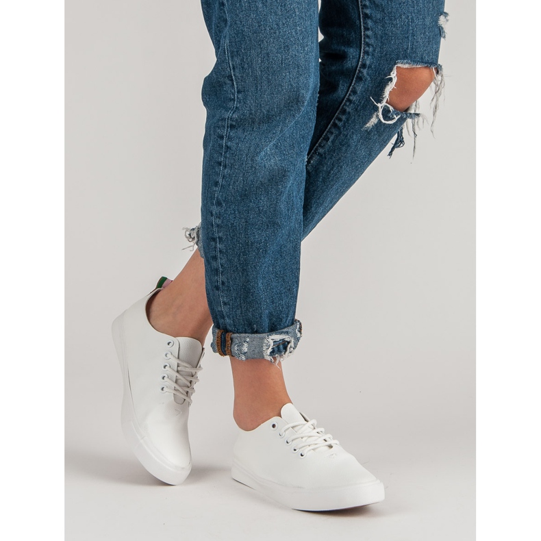 Zapatillas atadas blanco 2