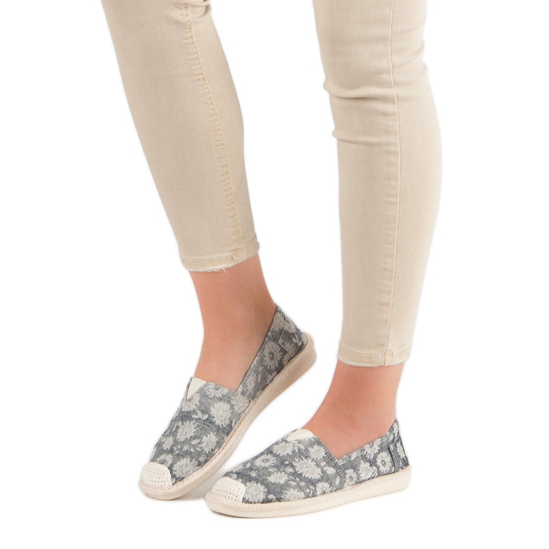 Small Swan Alpargatas de moda gris 1 Small Swan Alpargatas de moda gris 1