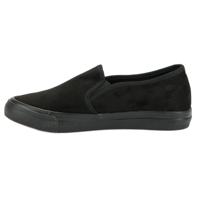 Sport Slipons de gamuza negro 1