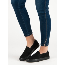 Sport Slipons de gamuza negro 3