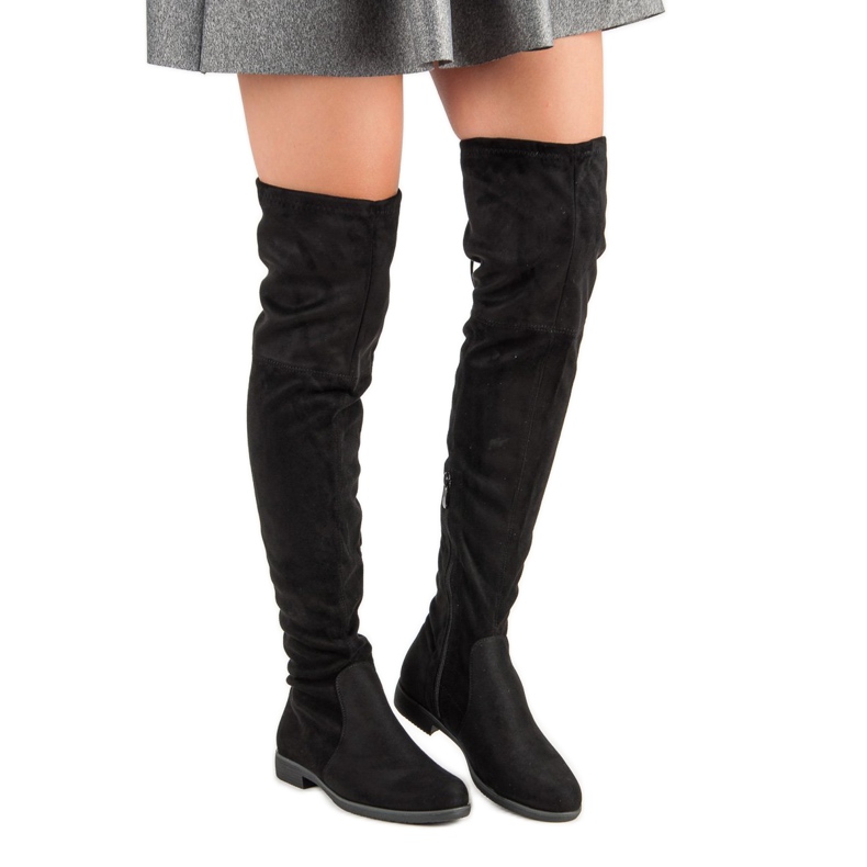 R'S Botas clásicas sobre la rodilla negro 2