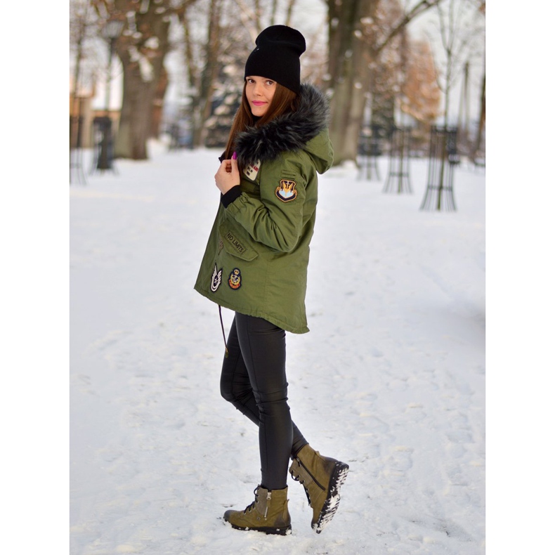 Elegantes trabajadores de color caqui VINCEZA verde 1