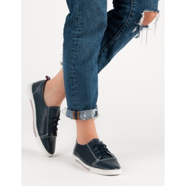 Deportivas caladas de piel VINCEZA azul 2 Deportivas caladas de piel VINCEZA azul 2