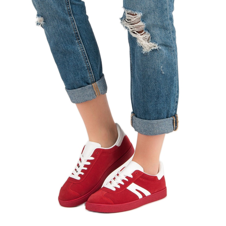 Zapatillas mckeylor de ante rojo 1