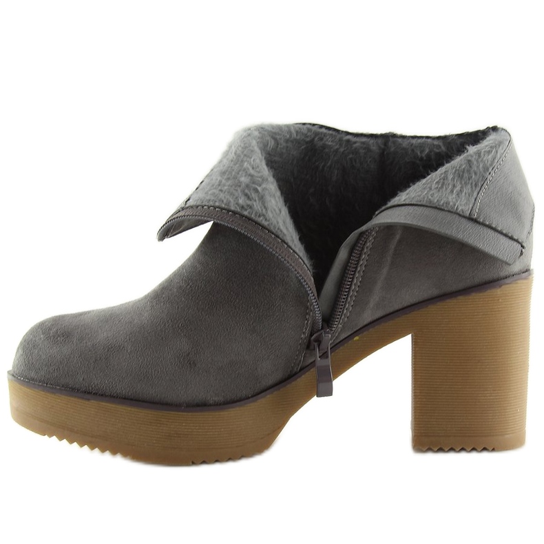 Gris Botas con tacón estable gris YL96009 Gris 1