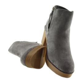 Gris Botas con tacón estable gris YL96009 Gris 3