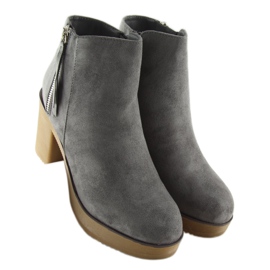 Gris Botas con tacón estable gris YL96009 Gris 5