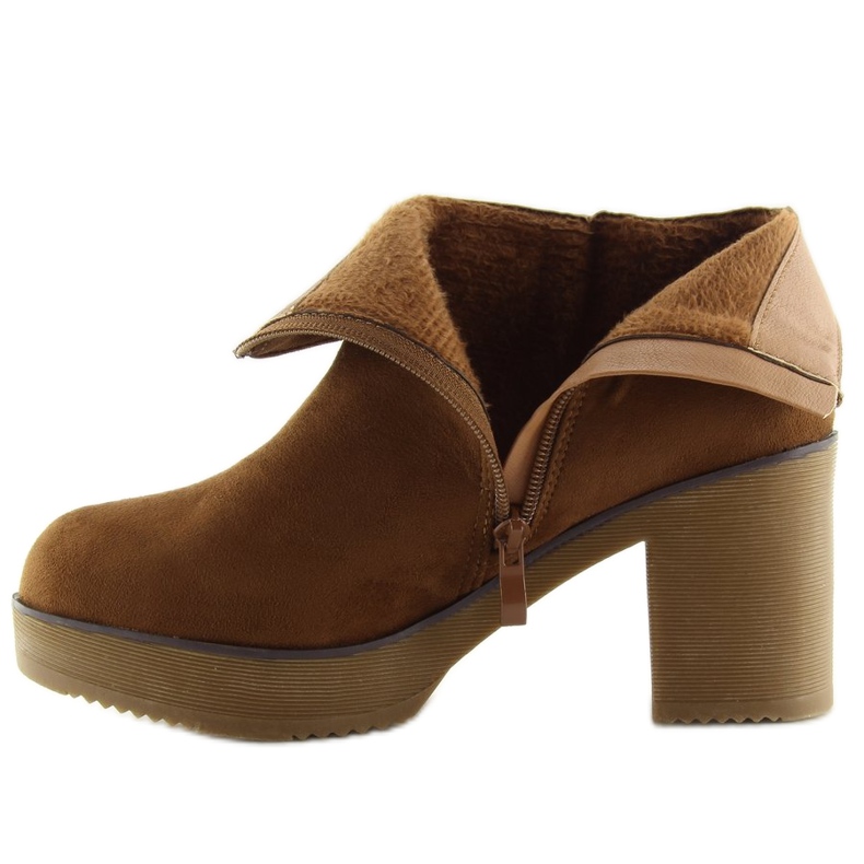 Botas de tacón estable camel YL96009 Camel marrón 1 Botas de tacón estable camel YL96009 Camel marrón 1
