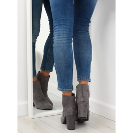 Botines grises de tacón OM803 Grey 2