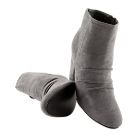 Botines grises de tacón OM803 Grey 3