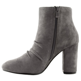 Botines grises de tacón OM803 Grey 4