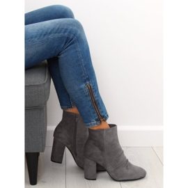 Botines grises de tacón OM803 Grey 5