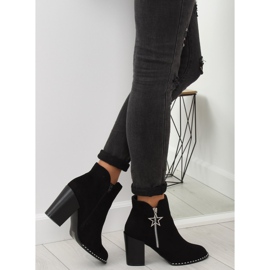 Botas con tacón estable negro 8576-2 Negro 4