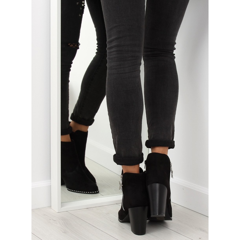 Botas con tacón estable negro 8576-2 Negro 2 Botas con tacón estable negro 8576-2 Negro 2