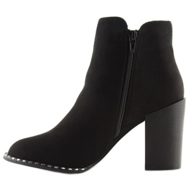 Botas con tacón estable negro 8576-2 Negro 5