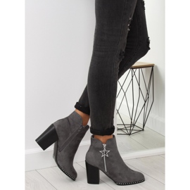 Botas de tacón estable gris 8576-2 Gris 4
