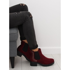 Botas Jodhpur con tachuelas granate Z175 Borgoña rojo 2 Botas Jodhpur con tachuelas granate Z175 Borgoña rojo 2