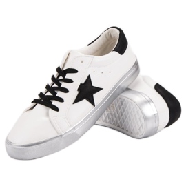 Zapatillas bajas con estilo blanco negro gris 4
