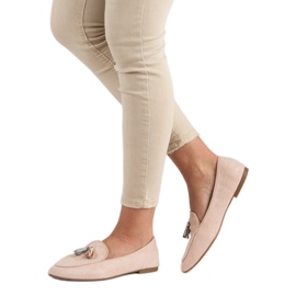 Small Swan Mocasines con purpurina rosado 3