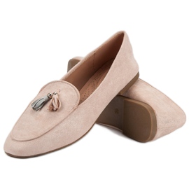 Small Swan Mocasines con purpurina rosado 5