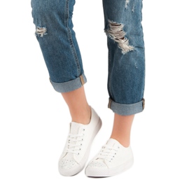 Sport Zapatillas blancas con cristales blanco 2