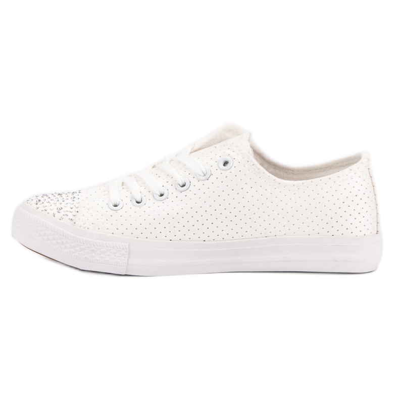 Sport Zapatillas blancas con cristales blanco 1