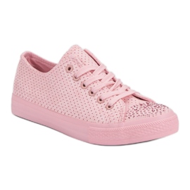 Sport Zapatillas rosas con cristales rosado 6