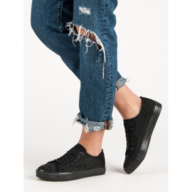 Sport Zapatillas negras con cristales negro 6