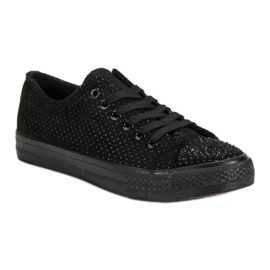 Sport Zapatillas negras con cristales negro 3