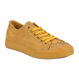 Sport Zapatillas Amarillas Con Cristales amarillo 5