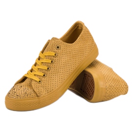 Sport Zapatillas Amarillas Con Cristales amarillo 4