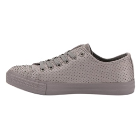 Sport Zapatillas grises con cristales 4