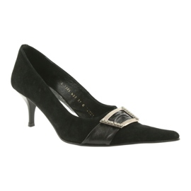 BM Bombas de piel negro 1