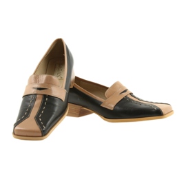 Sagan Los zapatos de cuero negro marrón 2