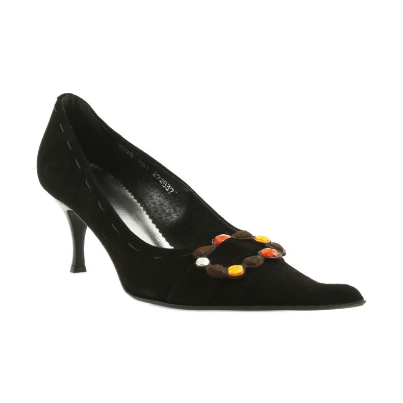 Bombas de piel negro 1 Bombas de piel negro 1