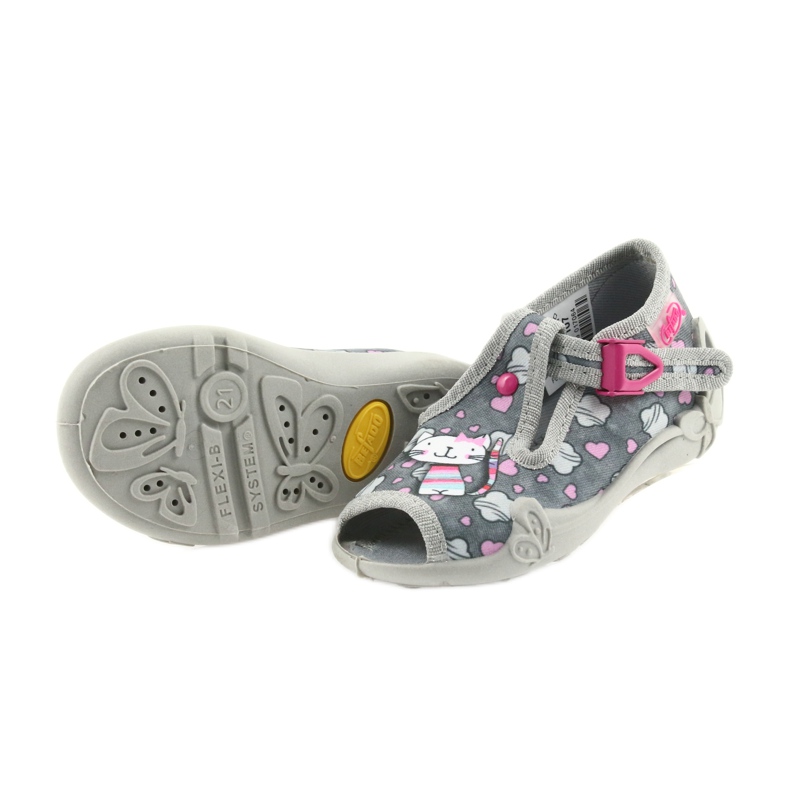 Zapatillas befado zapatillas niños 213P107 gris rosado 4