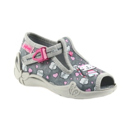 Zapatillas befado zapatillas niños 213P107 gris rosado 1