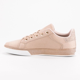 Anesia Paris Zapatillas deportivas en polvo con purpurina rosado 3