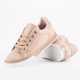 Anesia Paris Zapatillas deportivas en polvo con purpurina rosado 4
