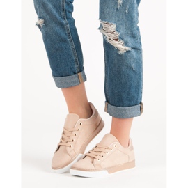 Anesia Paris Zapatillas deportivas en polvo con purpurina rosado 5