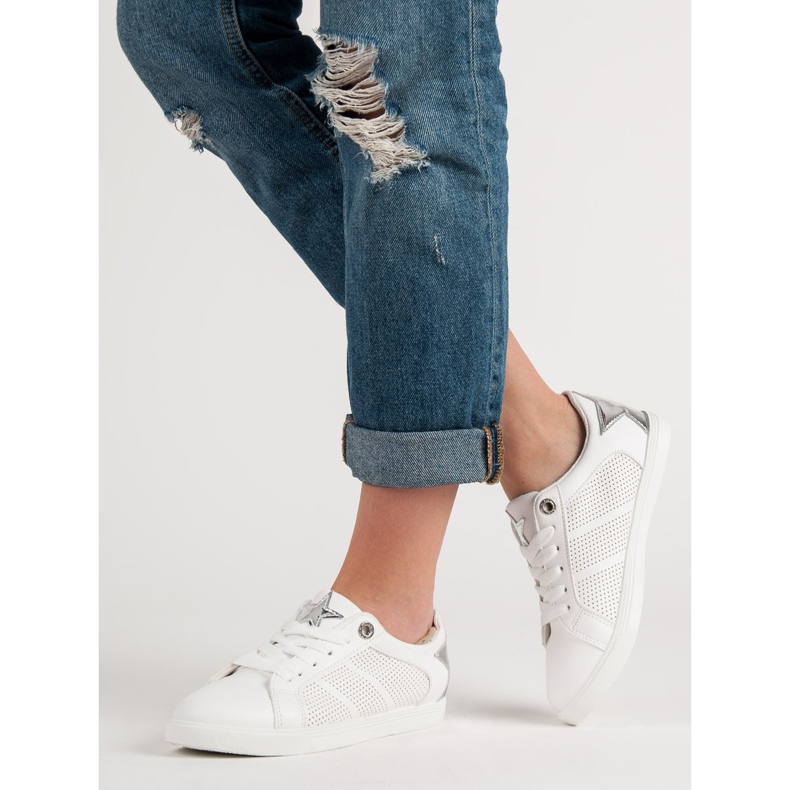 Zapatos deportivos bajos blanco gris 2 Zapatos deportivos bajos blanco gris 2