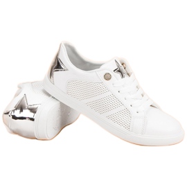 Zapatos deportivos bajos blanco gris 5