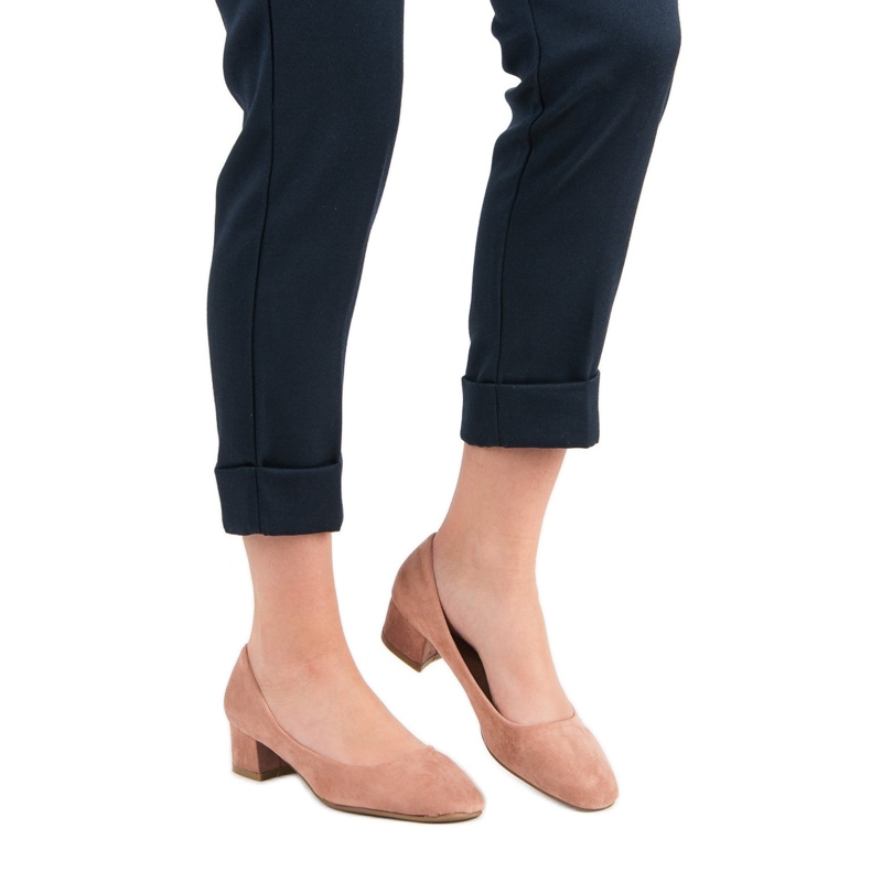 Queentina Bombas de tacón plano rosa 2